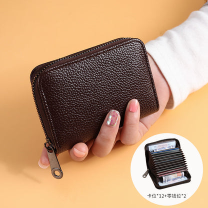 Multi Slot Card Holder with Zipper Closure