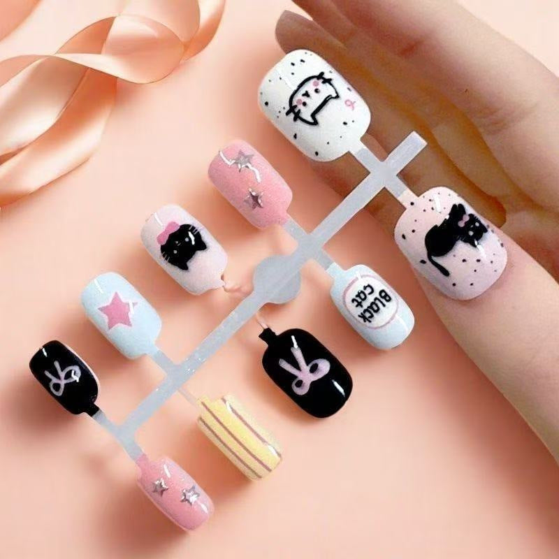 Glitter Nail Art Patches with Butterfly Design