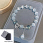 Butterfly Imitation Gemstone Beaded Bracelet