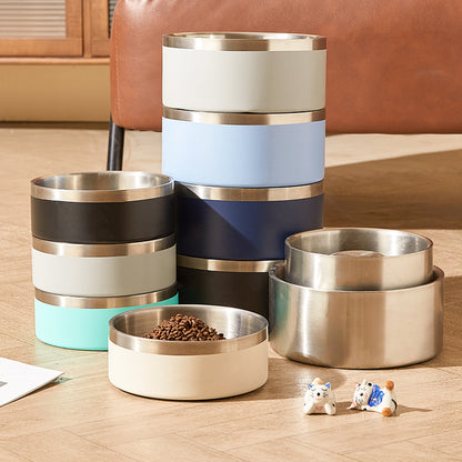 Double Layer Slow Feeder Pet Bowl with Non-Slip Base