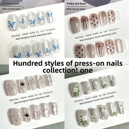 Glitter Nail Art Patches with Butterfly Design