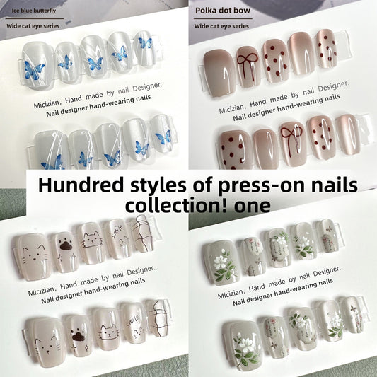 Glitter Nail Art Patches with Butterfly Design