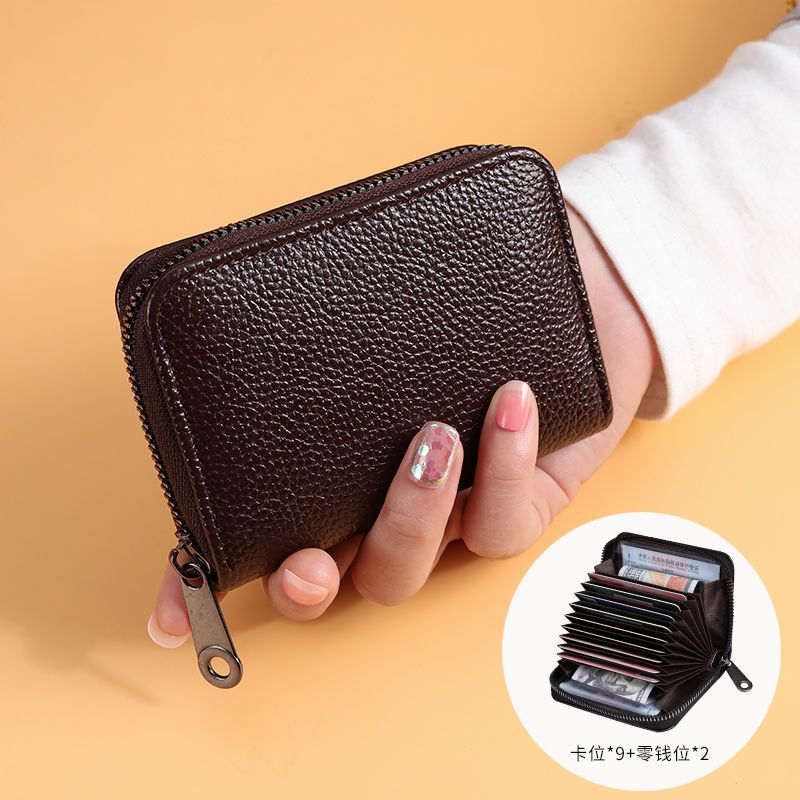 Multi Slot Card Holder with Zipper Closure