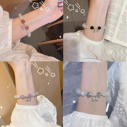 Butterfly Imitation Gemstone Beaded Bracelet
