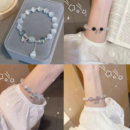 Butterfly Imitation Gemstone Beaded Bracelet
