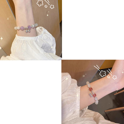 Butterfly Imitation Gemstone Beaded Bracelet